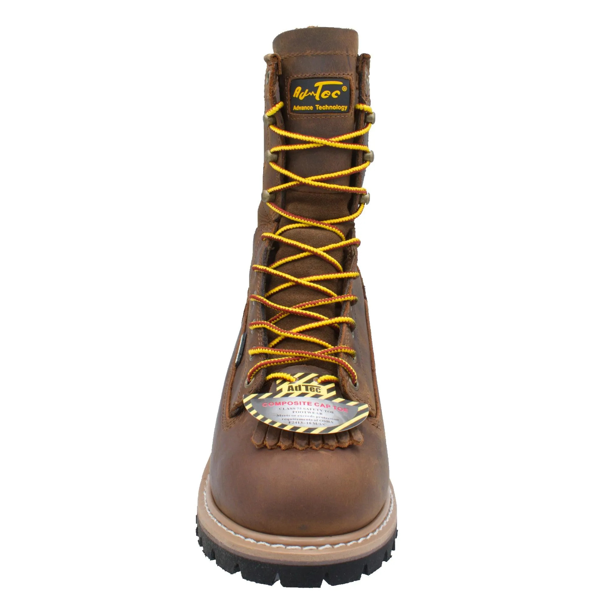 AdTec Men's 8" Composite Toe Waterproof Logger Brown