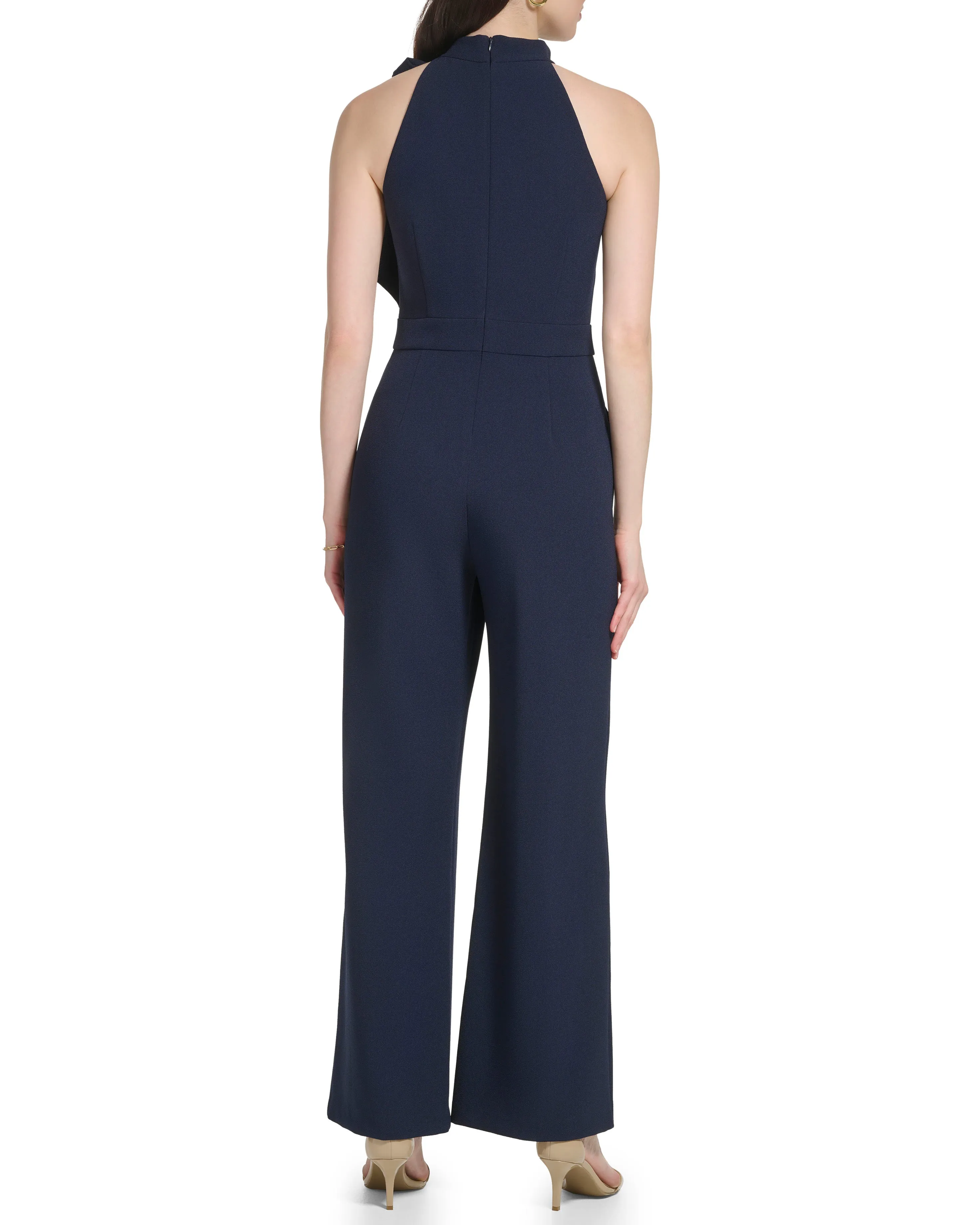 Bow-Neck Halter Jumpsuit