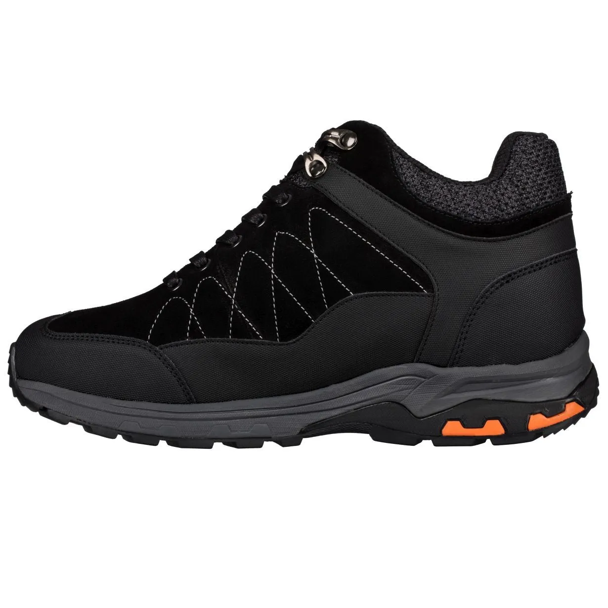 CALTO - H75470 - 3.2 Inches Taller (Black) - Hiking Style Boots