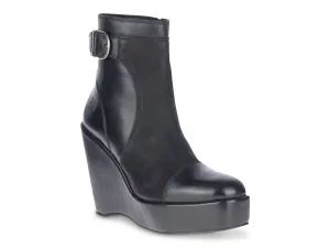 Celina Harley Davidson wedge boots, black