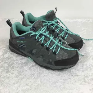 Eddie Bauer Women Size 9 Gray/Blue Lace Up Hiking Sneakers