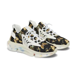 Golden Butterflies Women's Mesh Sneakers