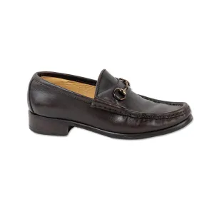 Gucci Brown Vintage 1955 Horsebit Accent Leather Loafers