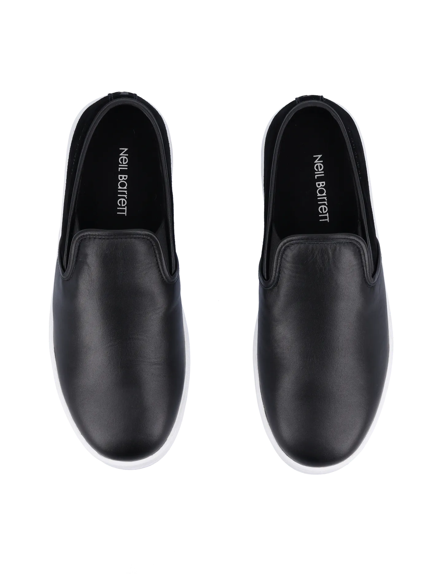 leather and suede slip-on sneakers