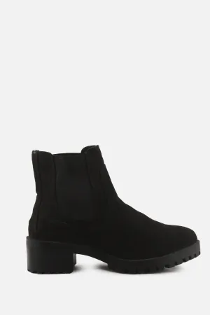 Lefties Stretchable Chelsea Ankle Boots | Suede