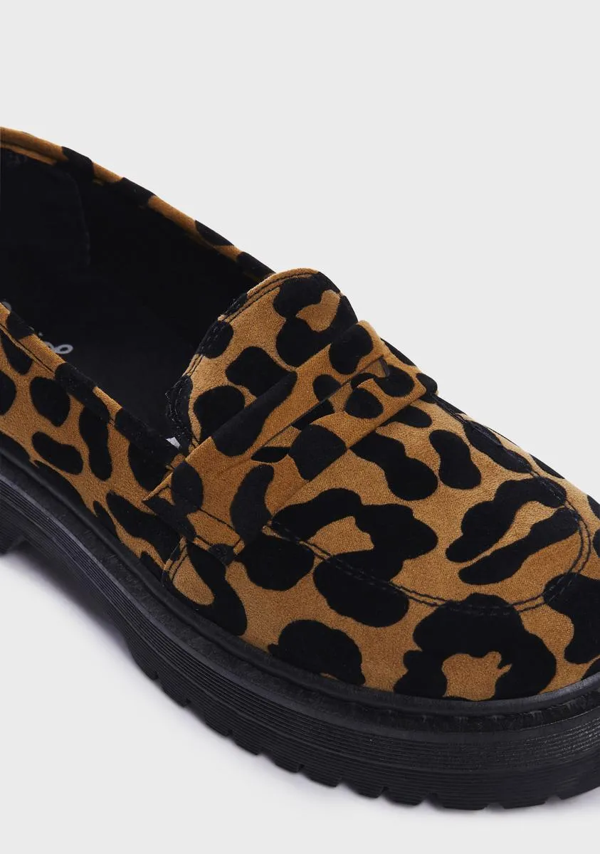 Leopard Best To Do It Platform Loafers