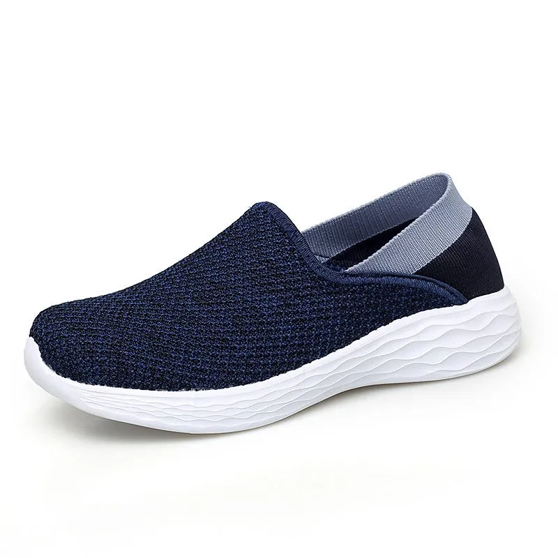 Man's breathable leisure fashion slip-on flat wide loafers