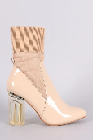 Maura - Lucite Heeled Ankle Boots