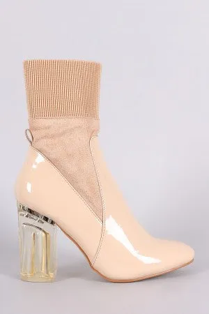 Maura - Lucite Heeled Ankle Boots