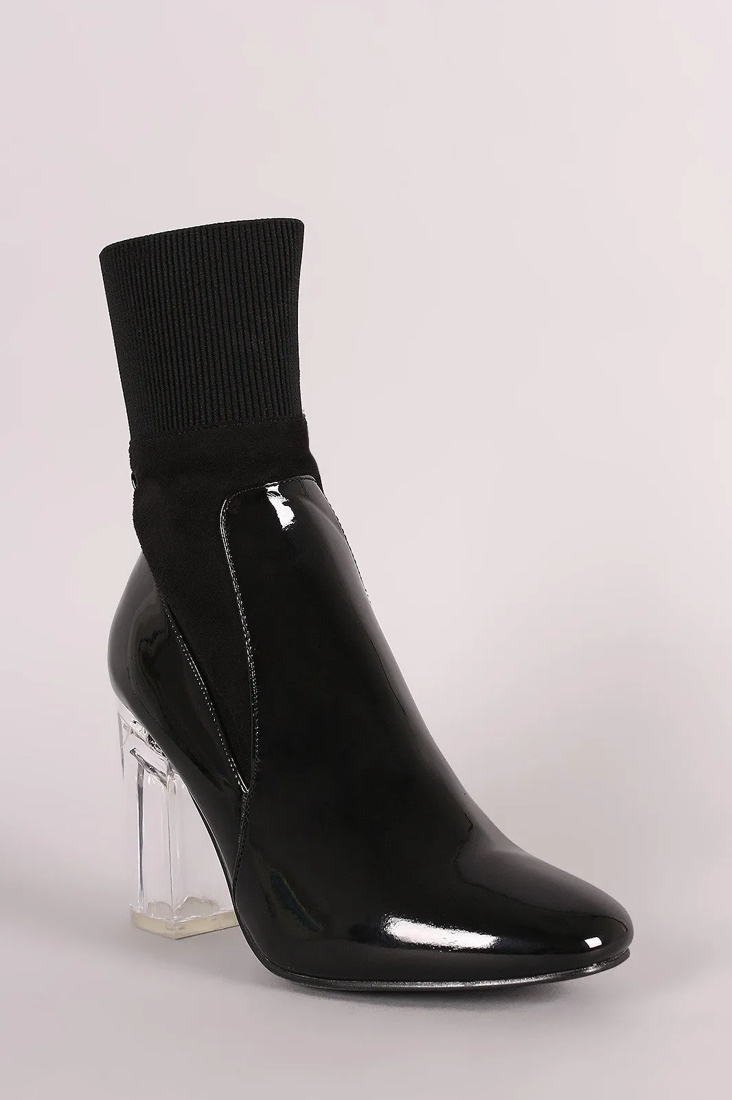 Maura - Lucite Heeled Ankle Boots