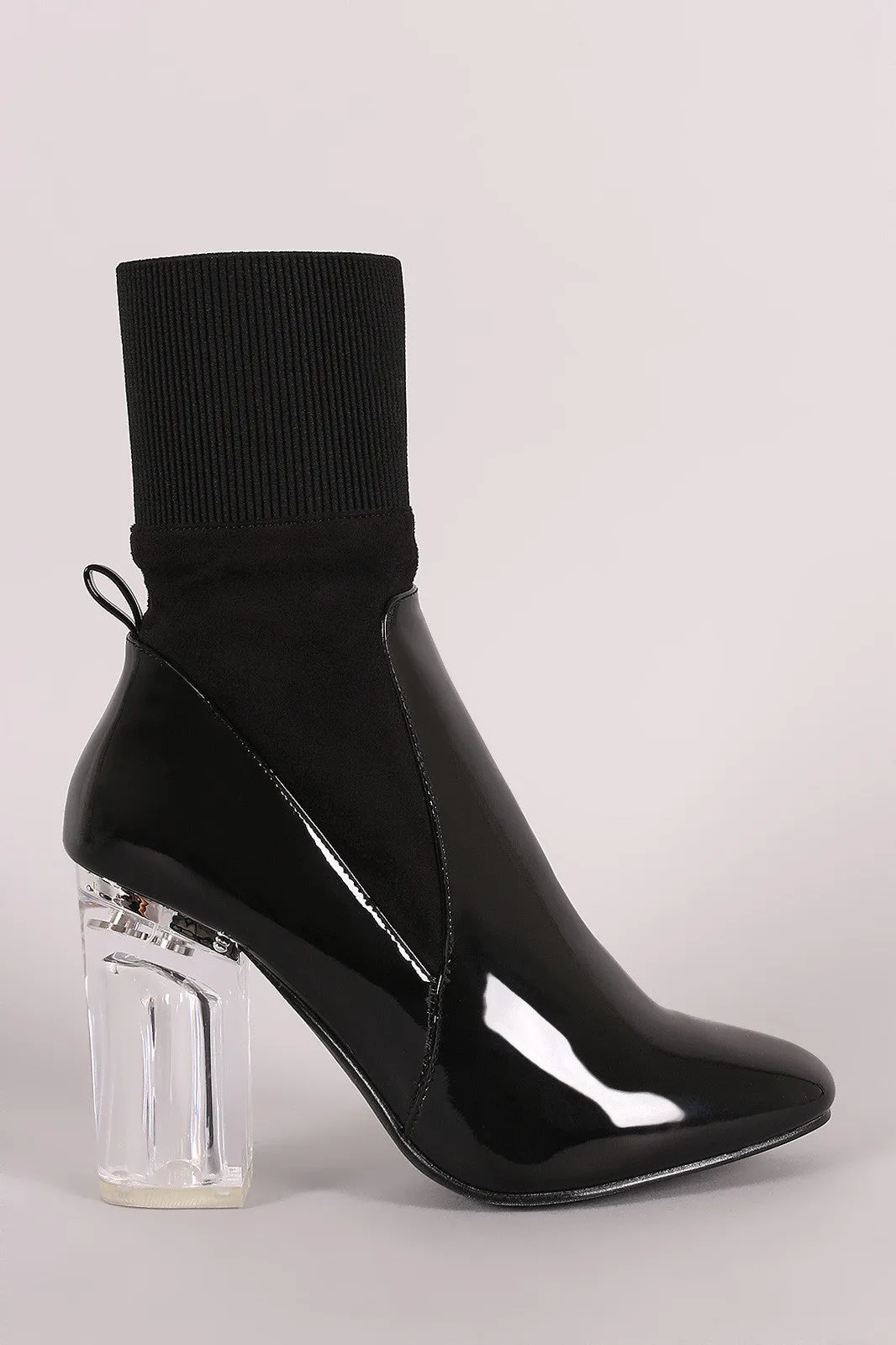 Maura - Lucite Heeled Ankle Boots