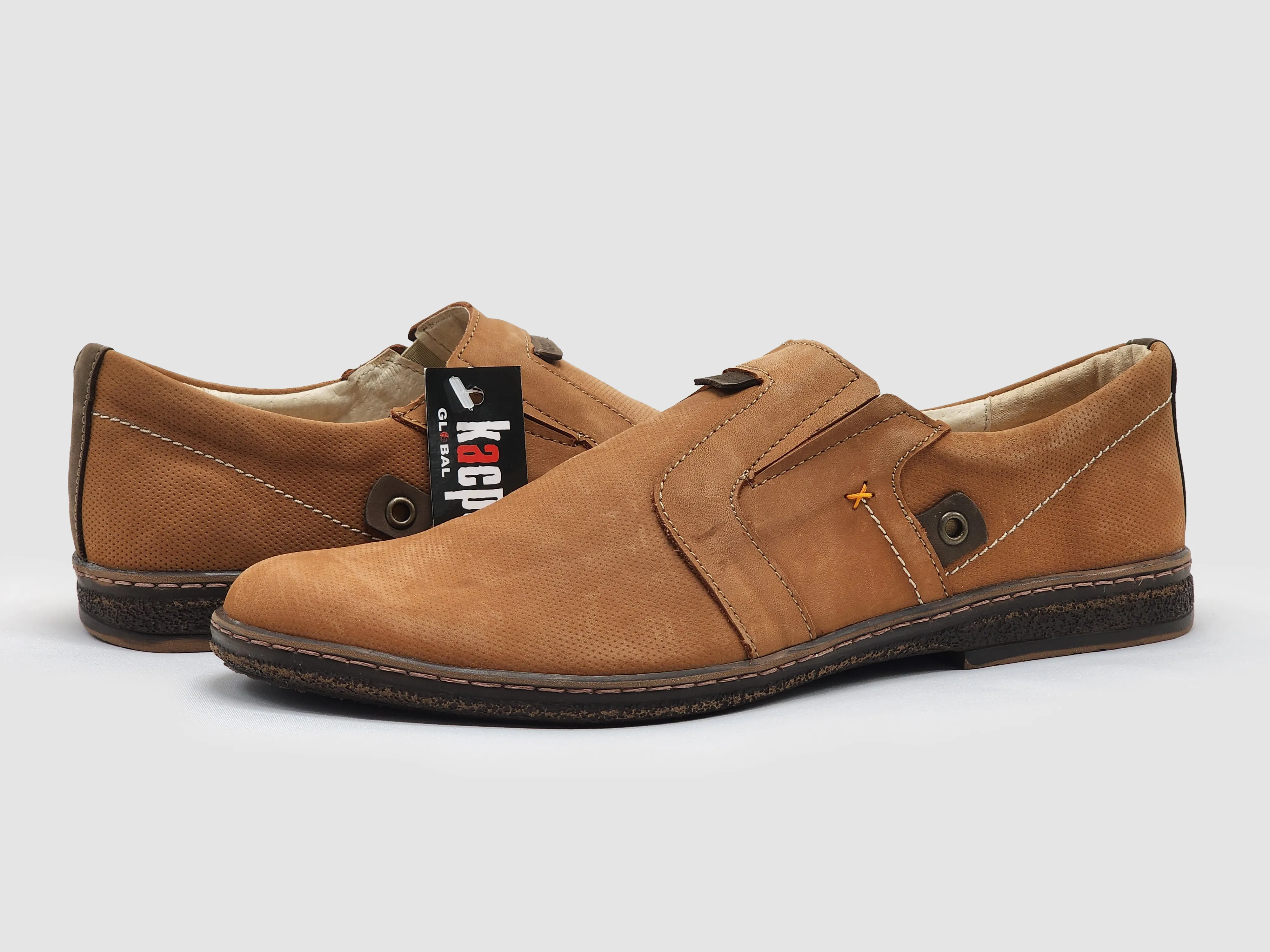 Men's Essential Leather Loafers - Light Brown