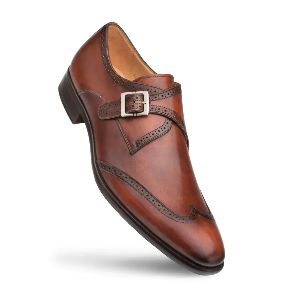 Mezlan Forest Modern Wing Tip Oxford Shoe-Cognac