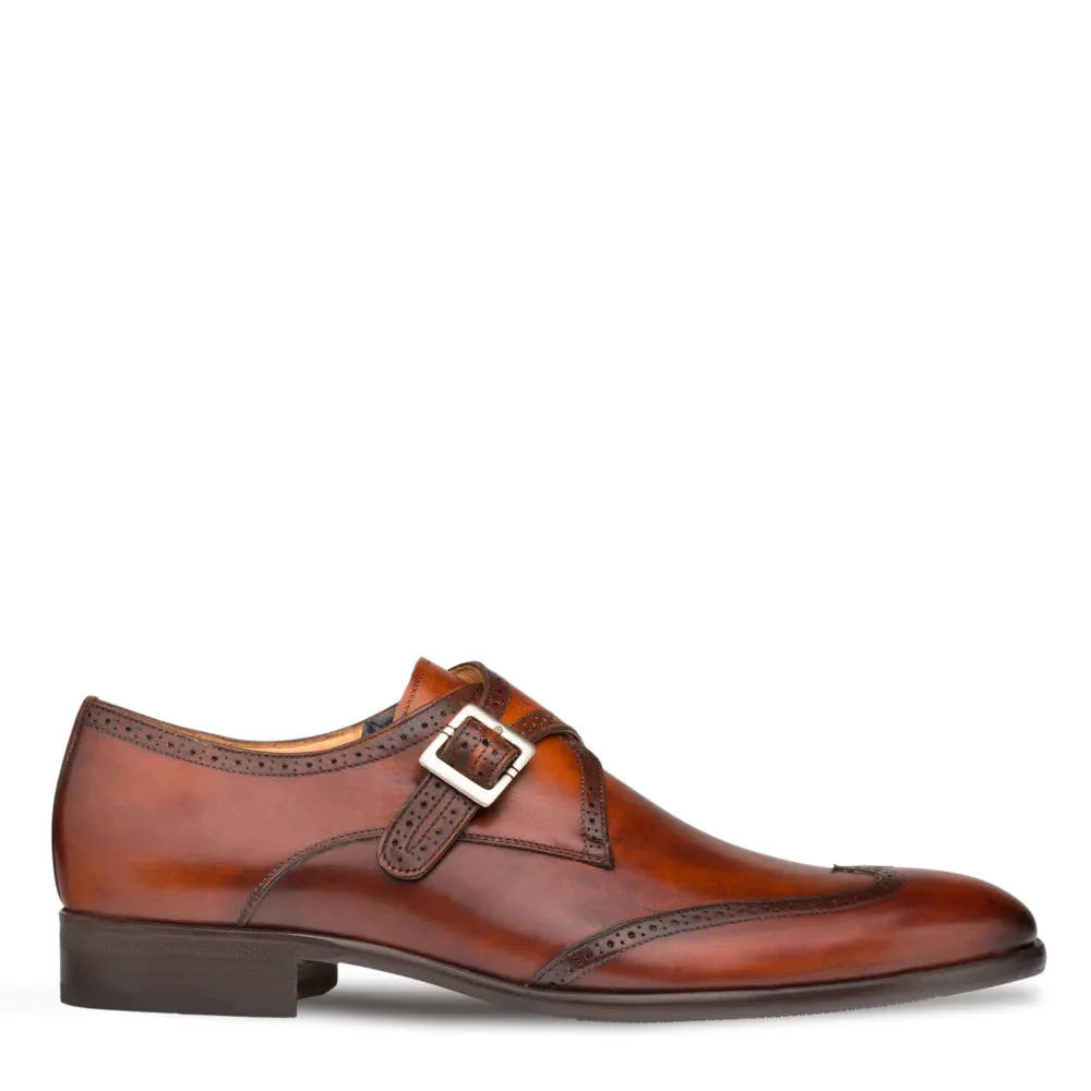 Mezlan Forest Modern Wing Tip Oxford Shoe-Cognac