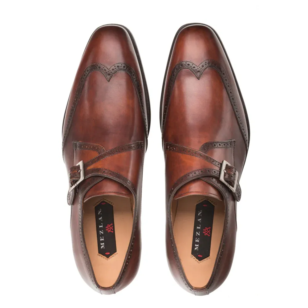 Mezlan Forest Modern Wing Tip Oxford Shoe-Cognac