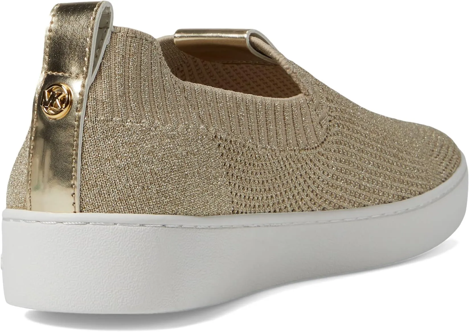 MICHAEL Michael Kors Juno Knit Slip-On Sneakers in Pale Gold