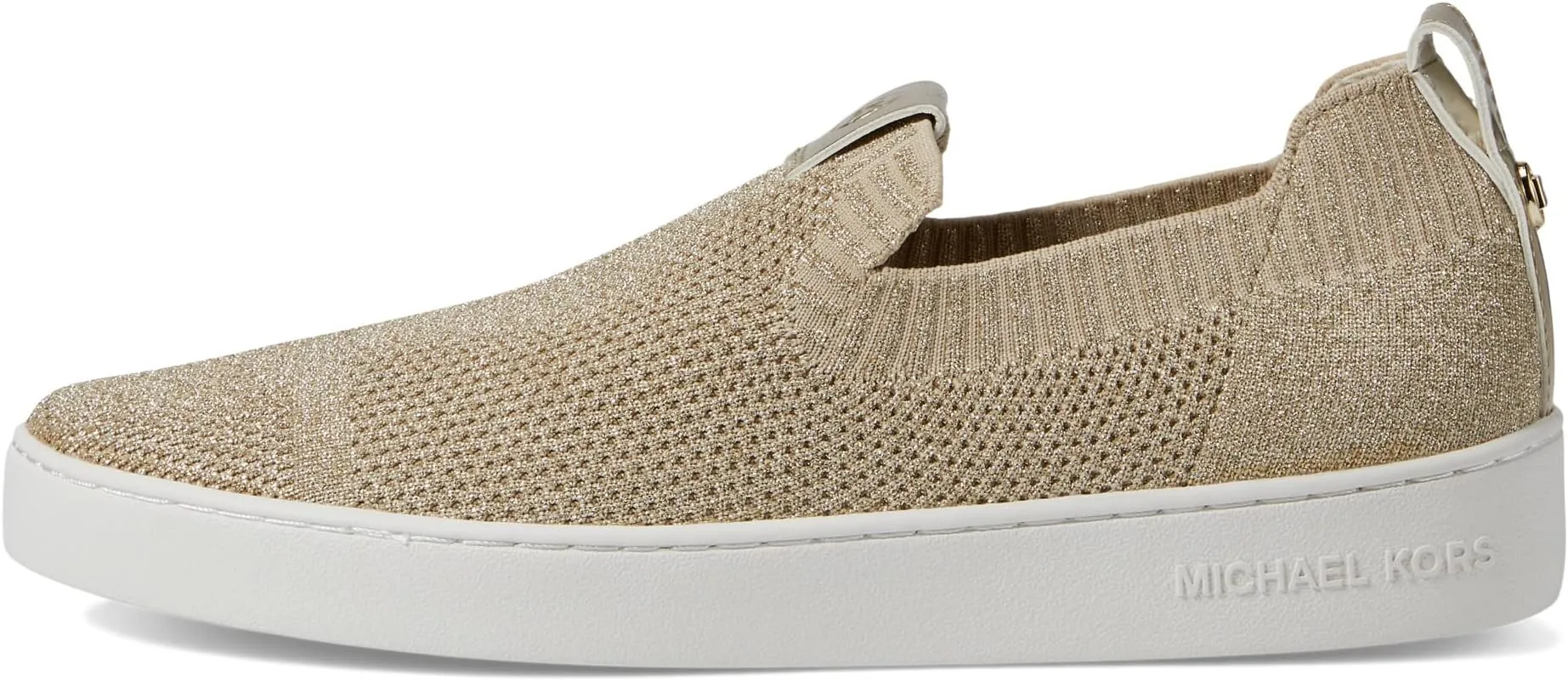 MICHAEL Michael Kors Juno Knit Slip-On Sneakers in Pale Gold