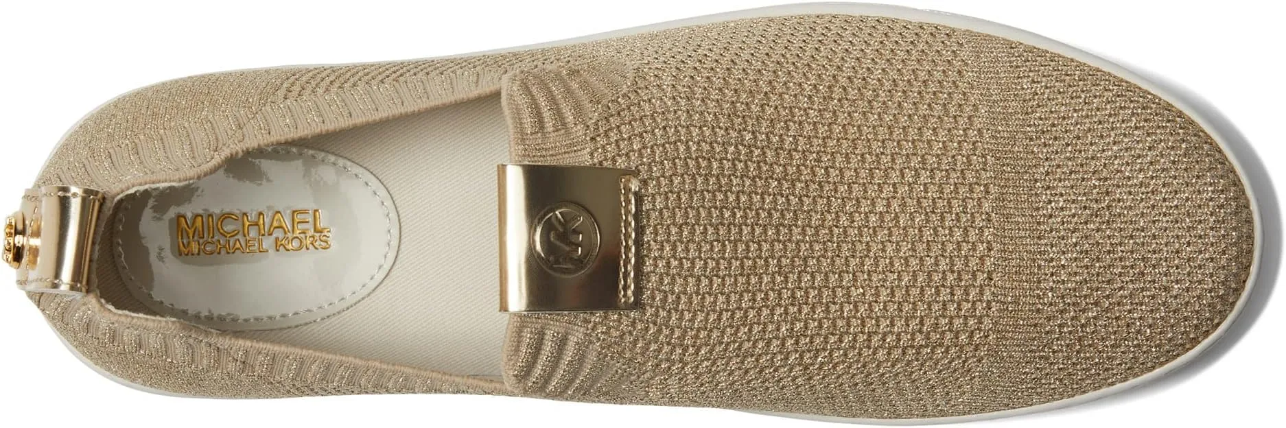 MICHAEL Michael Kors Juno Knit Slip-On Sneakers in Pale Gold