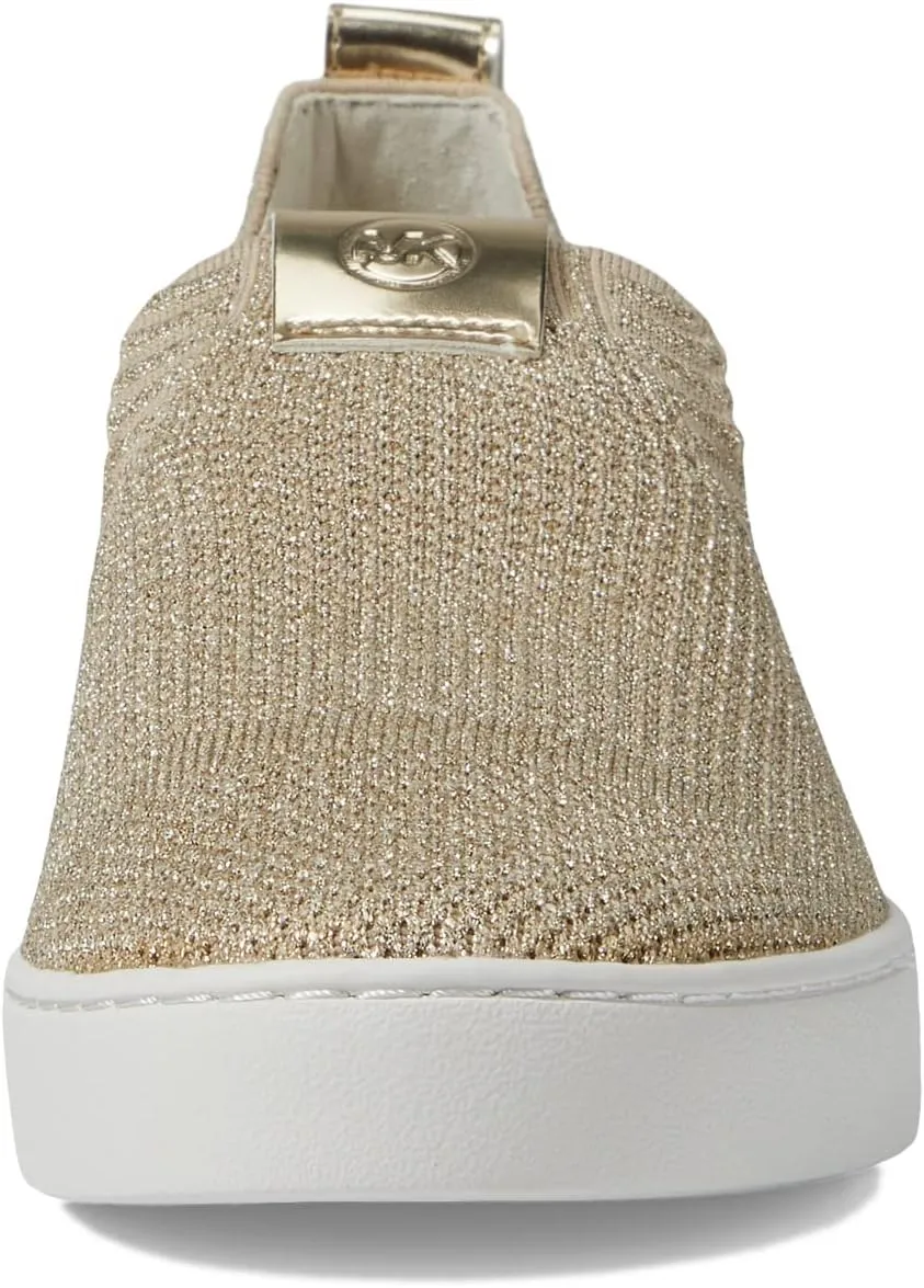 MICHAEL Michael Kors Juno Knit Slip-On Sneakers in Pale Gold