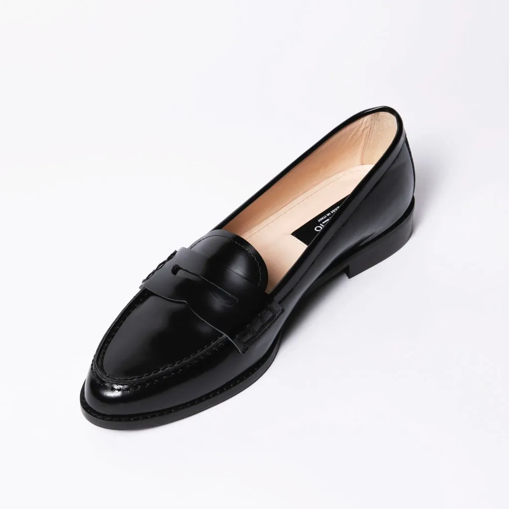 Mini Penny loafers in black patent