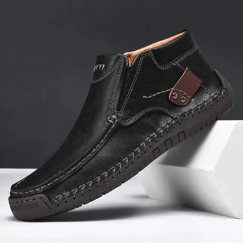 Non Slip Casual Leather Loafers For Men