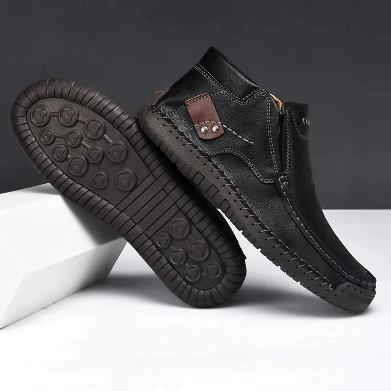 Non Slip Casual Leather Loafers For Men