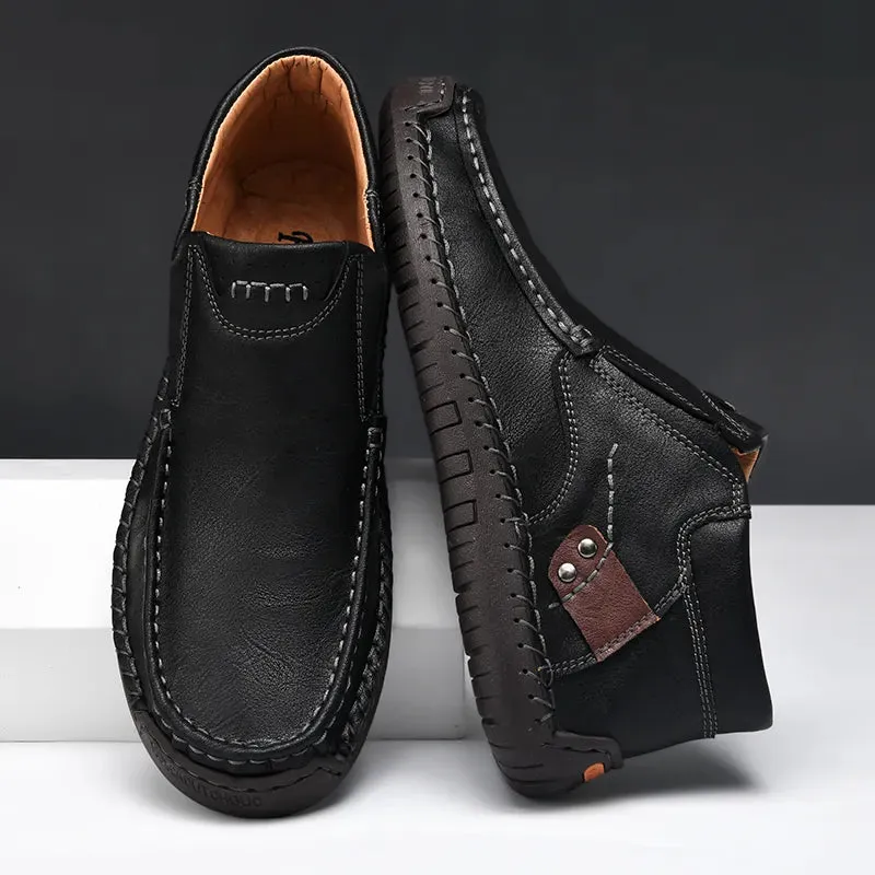 Non Slip Casual Leather Loafers For Men