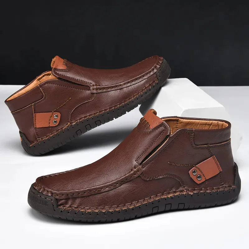 Non Slip Casual Leather Loafers For Men