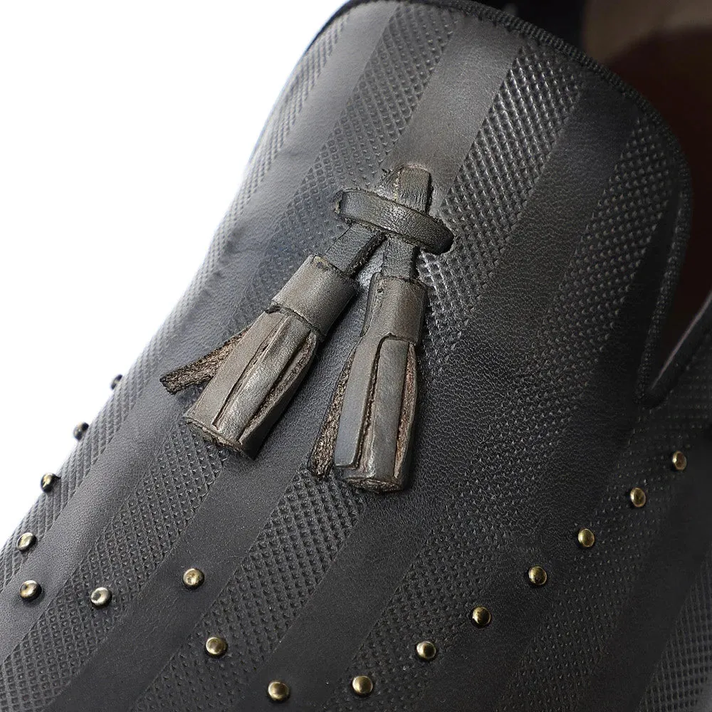 Rivets Unique Tassel Design Elegant Loafers