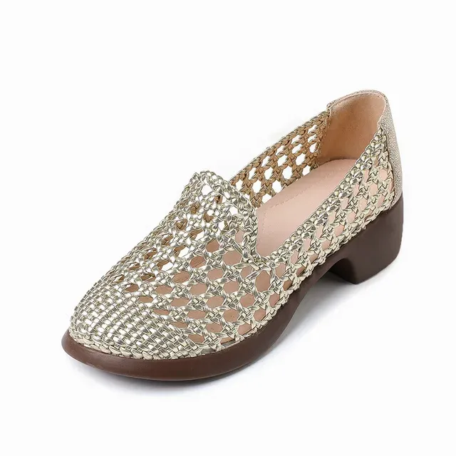 USS Shoes Aura Women's Hollow Woven Breathable Loafers