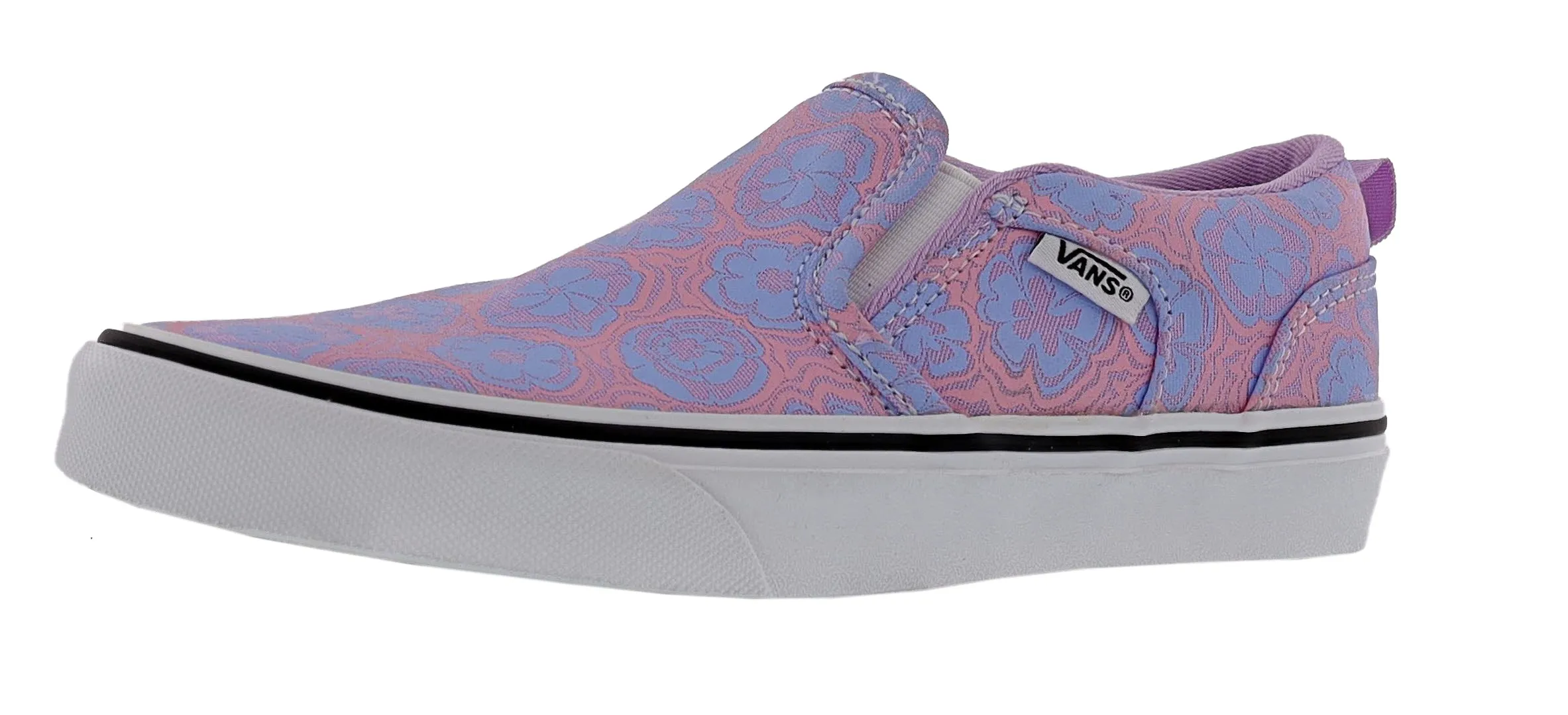 Vans Kid's Asher Graphic Print Slip On Sneakers