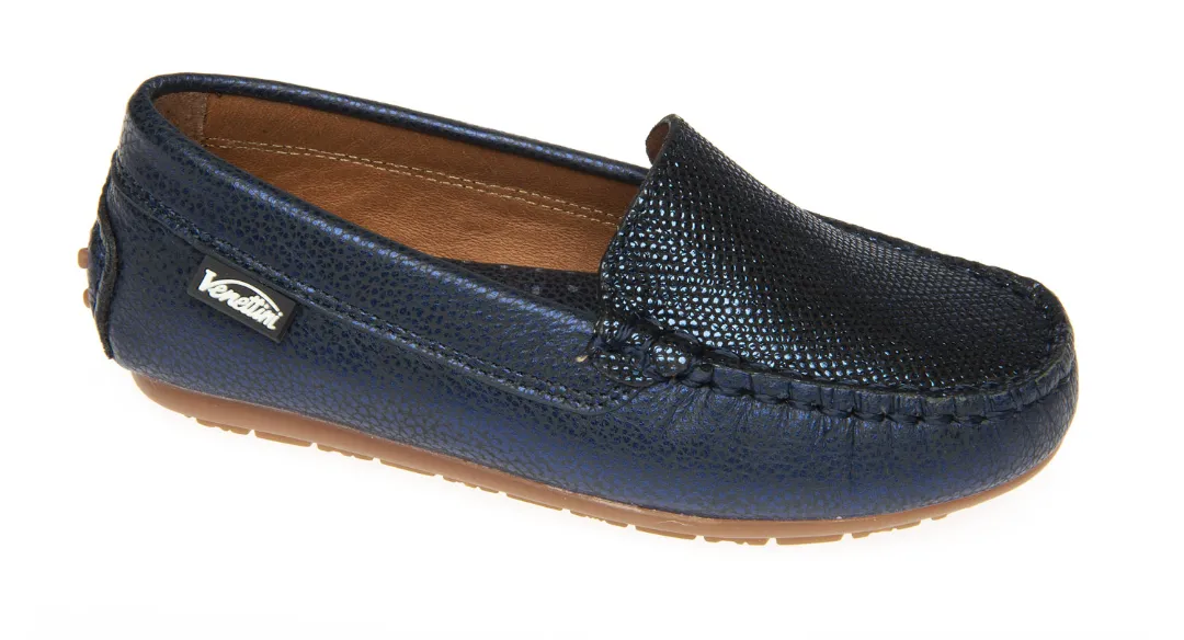 Venettini Gordy Navy Leather Loafer