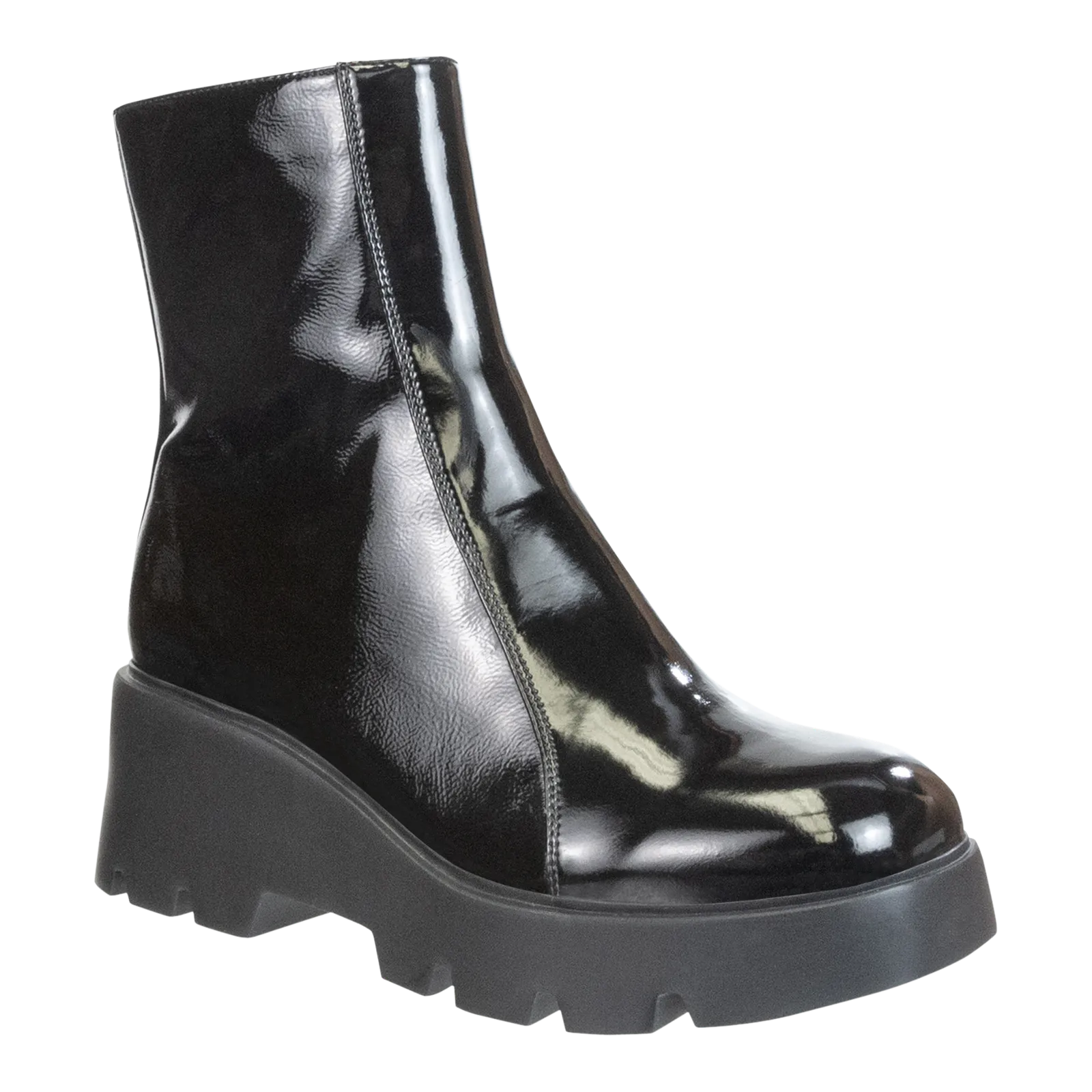 XENUS in BLACK Platform Ankle Boots